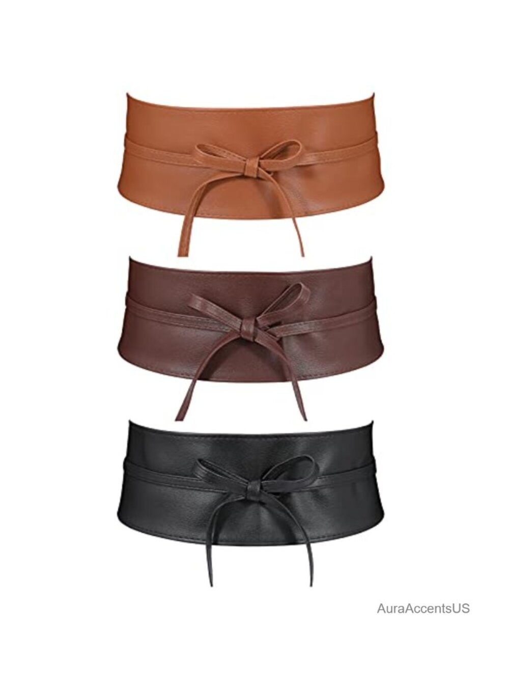 Women's Fashion PU Leather Obi Style Wide Wrap Waist Band Chic Belt